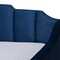 Baxton Studio Lennon Modern and Contemporary Navy Blue Velvet Fabric Twin Size Daybed with Trundle 186-11466-Zoro - alternate 9